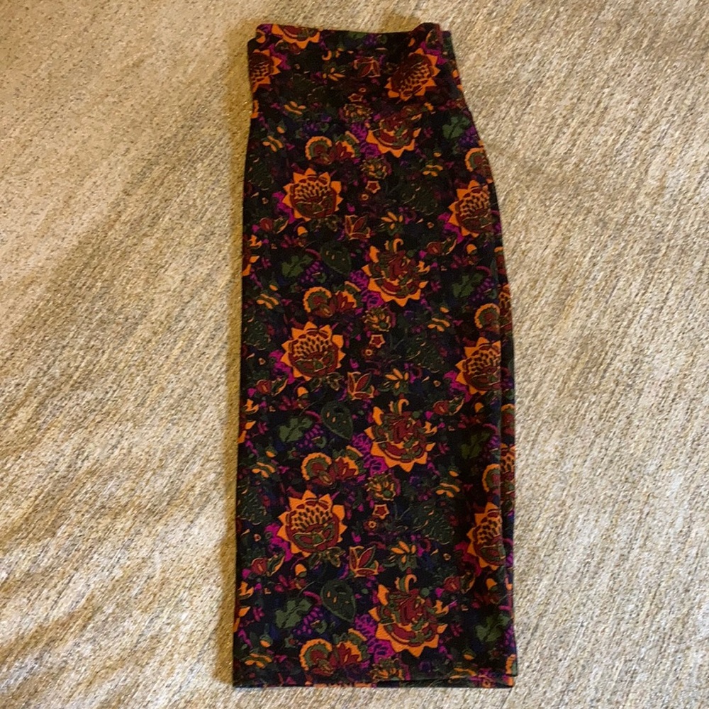 LulaRoe Fall Patterned Pencil Skirt, Size XL